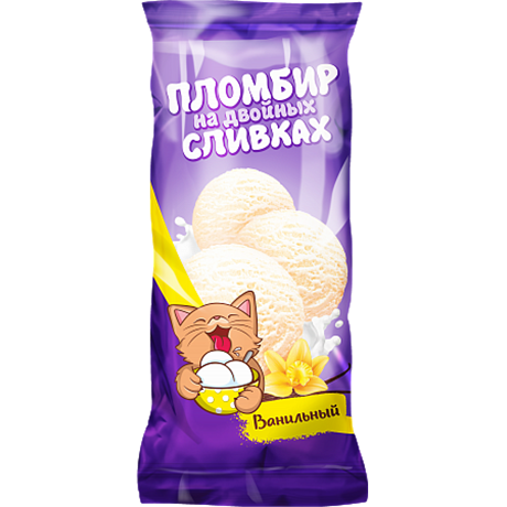 Вес "На двойных сливках", пломбир 900г. Айс-Групп